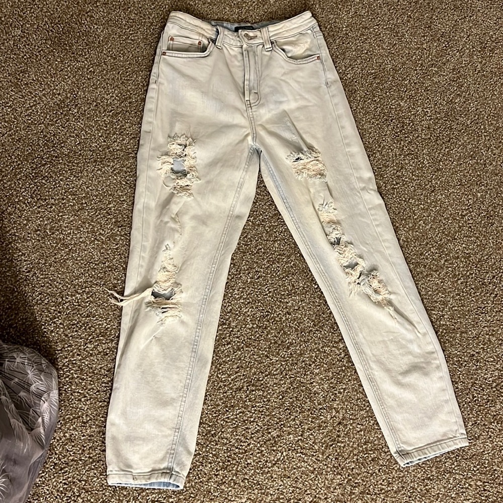 wild fable, size 00, ripped, light blue denim